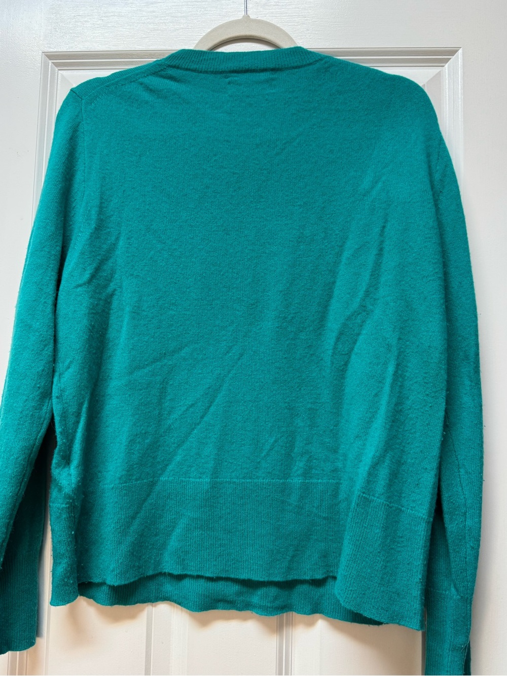J Crew classic fit teal cashmere sweater - Picture 7 of 7